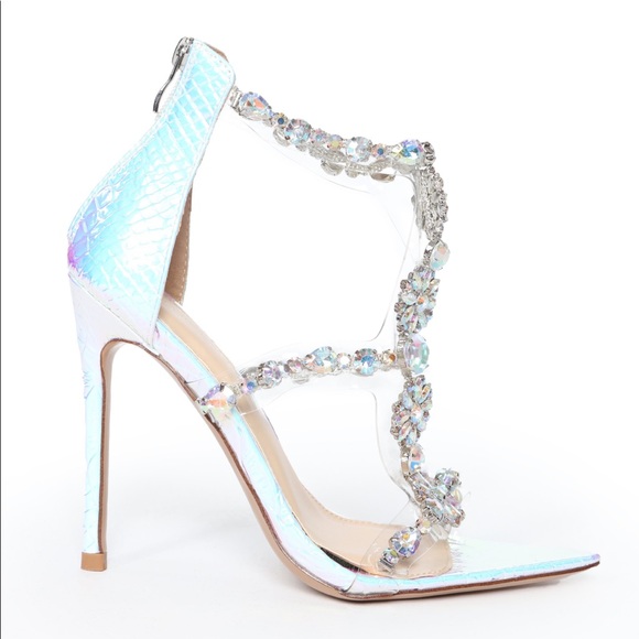 Silver iridescent heels - Picture 3 of 6